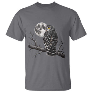 Owl Full Moon Graphic T Shirt Vintage Dark Academia Bird TS10 Charcoal Print Your Wear