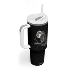 Owl Full Moon Graphic Tumbler With Handle Vintage Dark Academia Bird TS10 Print Your Wear