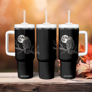 Owl Full Moon Graphic Tumbler With Handle Vintage Dark Academia Bird TS10 Print Your Wear