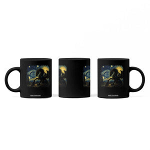 Dragon Boop Cat Starry Night Coffee Mug Cute Fantasy Night Van Gogh Parody Graphic