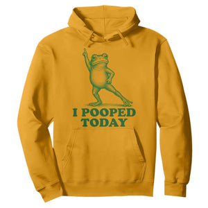 Funny I Pooped Today Frog Meme Hoodie Humor Bathroom Gag Gift