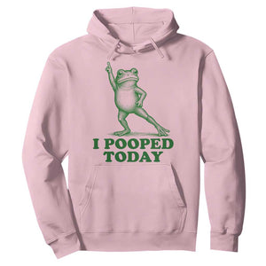 Funny I Pooped Today Frog Meme Hoodie Humor Bathroom Gag Gift