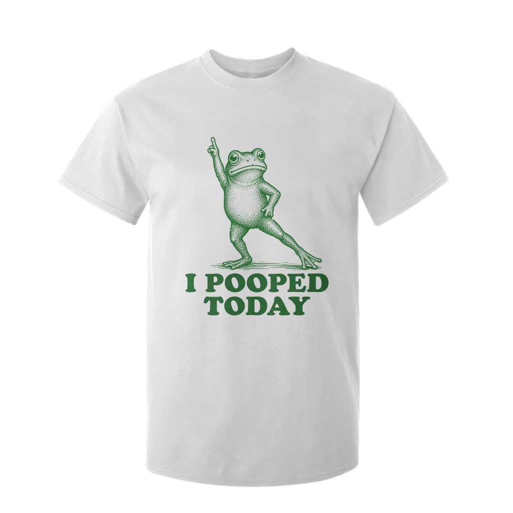 Funny I Pooped Today Frog Meme T Shirt For Kid Humor Bathroom Gag Gift