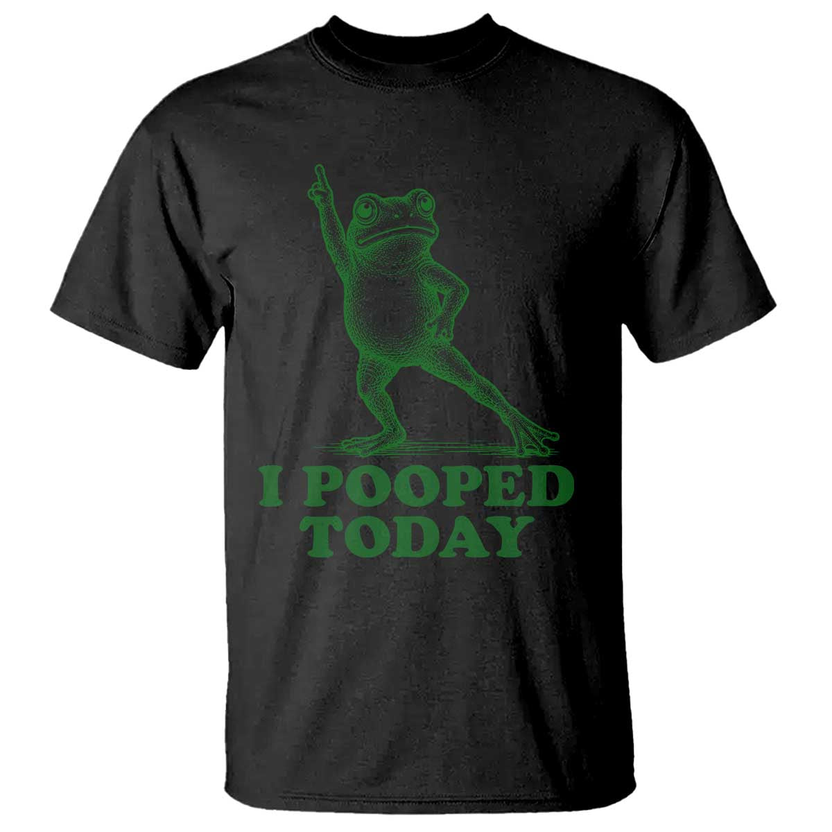 Funny I Pooped Today Frog Meme T Shirt Humor Bathroom Gag Gift