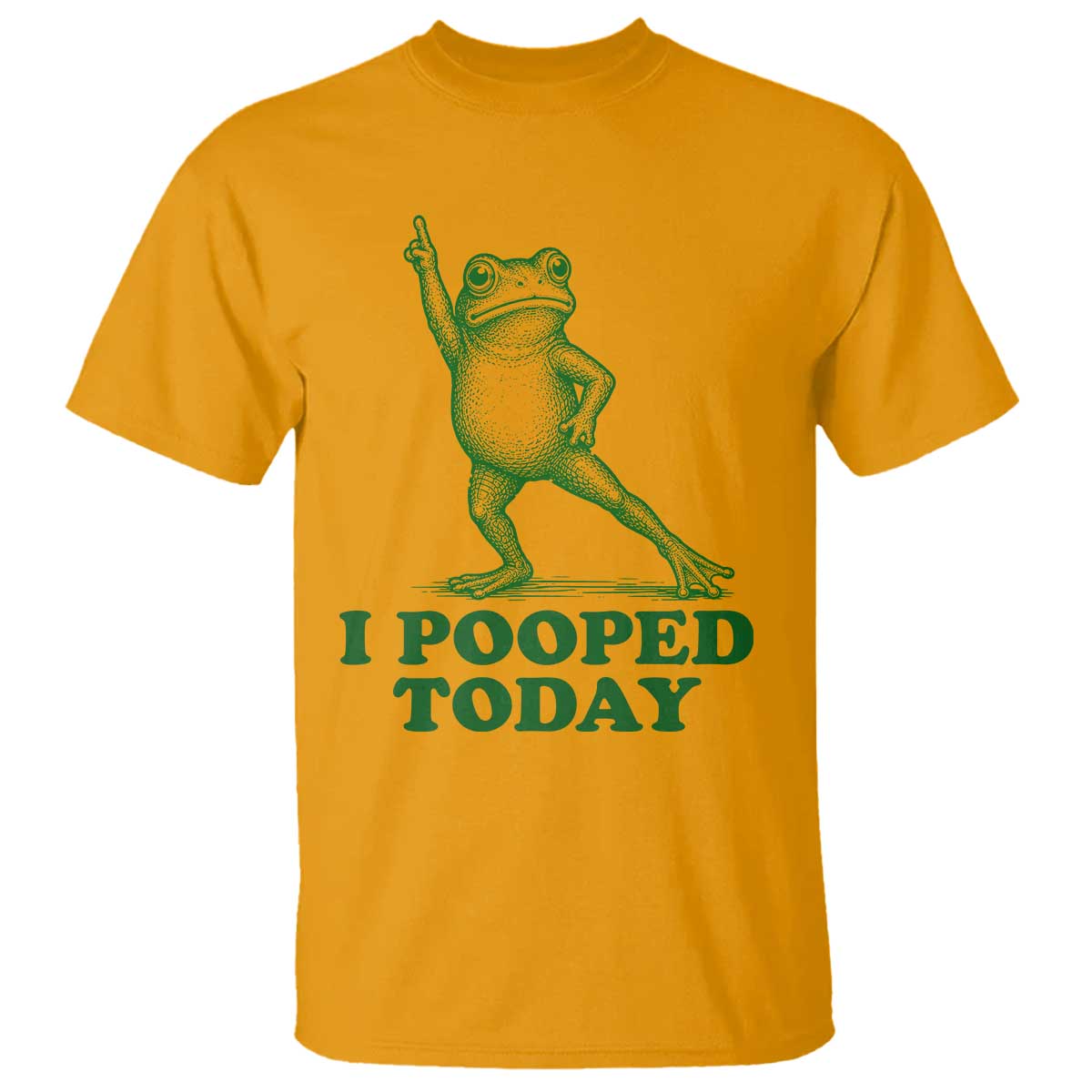 Funny I Pooped Today Frog Meme T Shirt Humor Bathroom Gag Gift