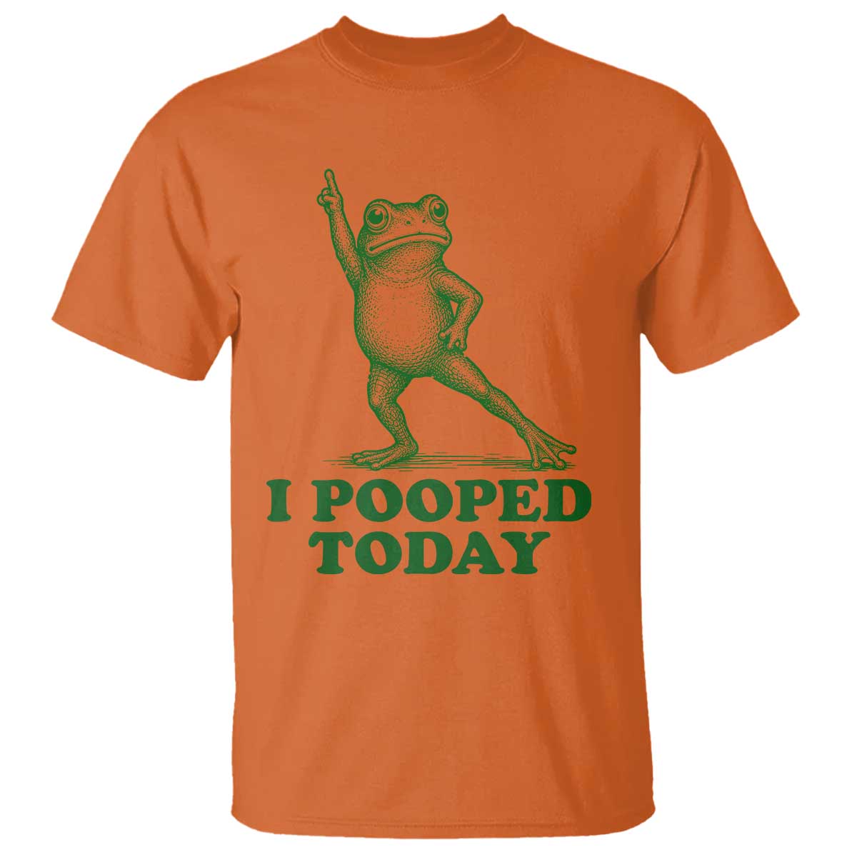 Funny I Pooped Today Frog Meme T Shirt Humor Bathroom Gag Gift
