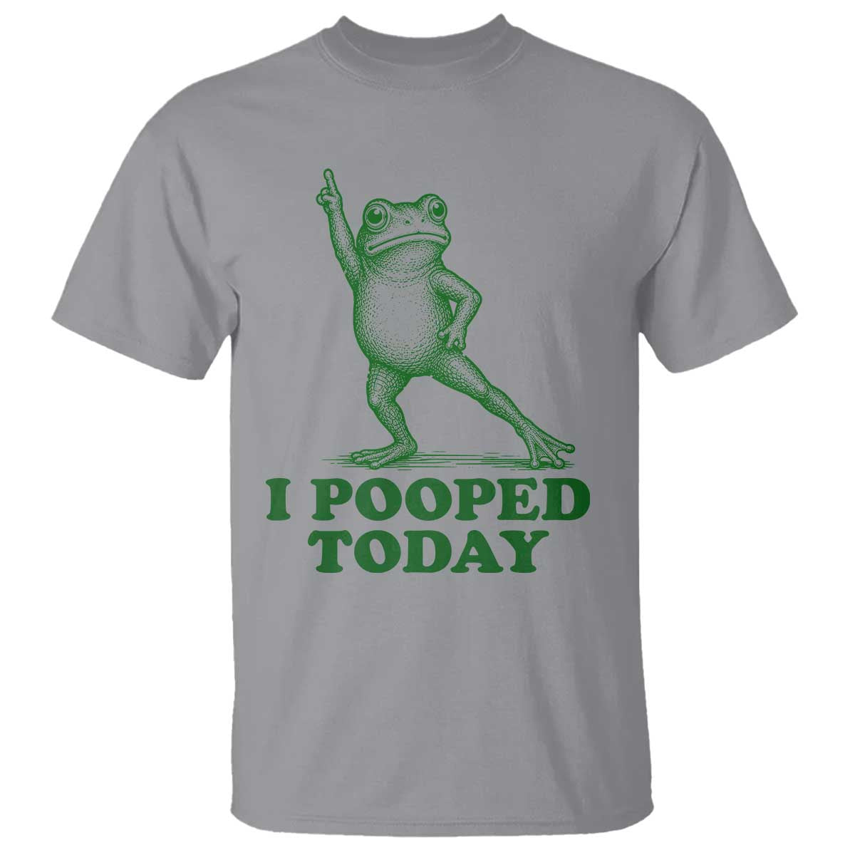 Funny I Pooped Today Frog Meme T Shirt Humor Bathroom Gag Gift