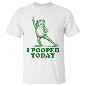 Funny I Pooped Today Frog Meme T Shirt Humor Bathroom Gag Gift