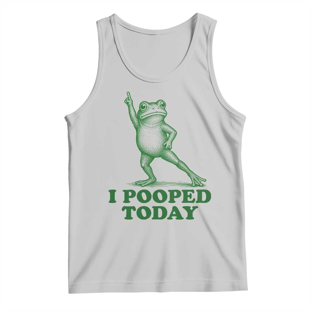 Funny I Pooped Today Frog Meme Tank Top Humor Bathroom Gag Gift
