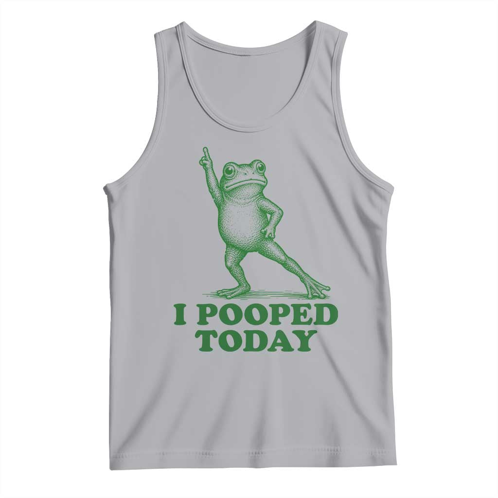 Funny I Pooped Today Frog Meme Tank Top Humor Bathroom Gag Gift