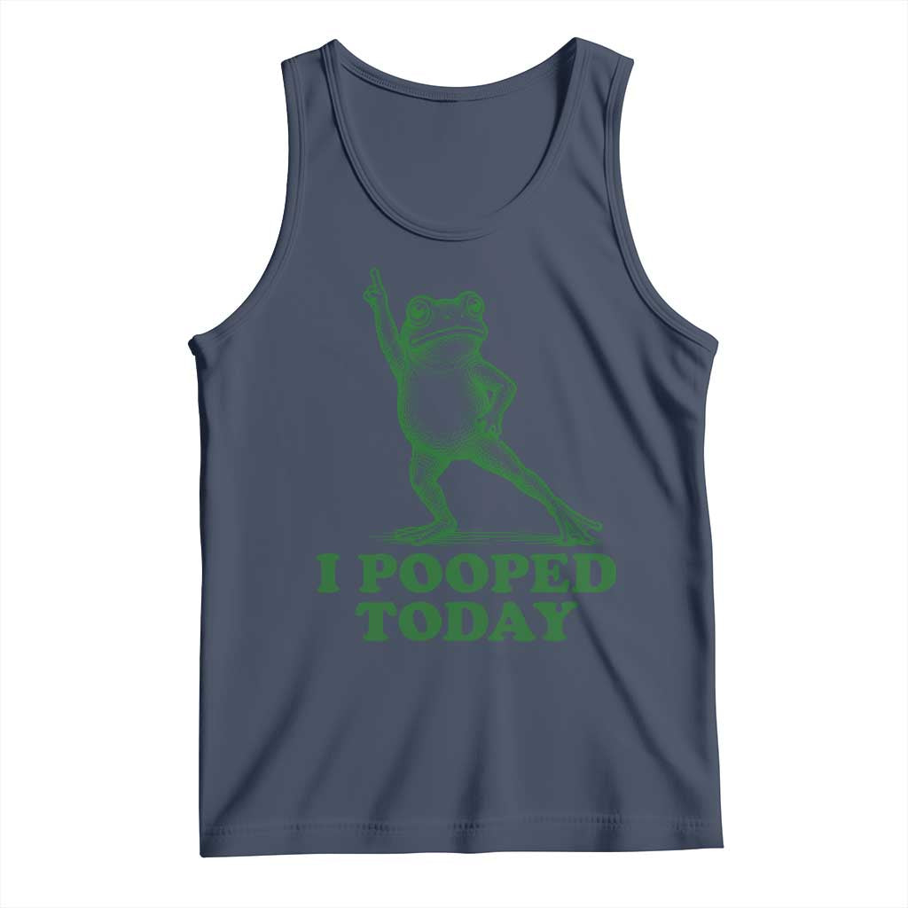 Funny I Pooped Today Frog Meme Tank Top Humor Bathroom Gag Gift
