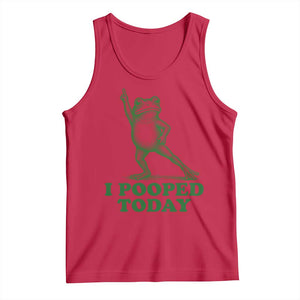 Funny I Pooped Today Frog Meme Tank Top Humor Bathroom Gag Gift