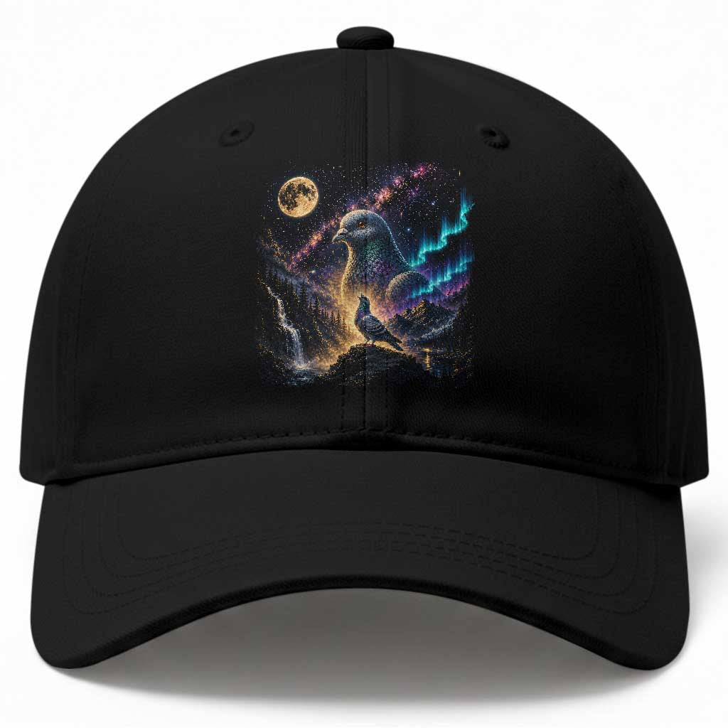Pigeon Howling to the Moon 90s Retro Baseball Cap Vintage Bird Graphic Retro 90s Animal