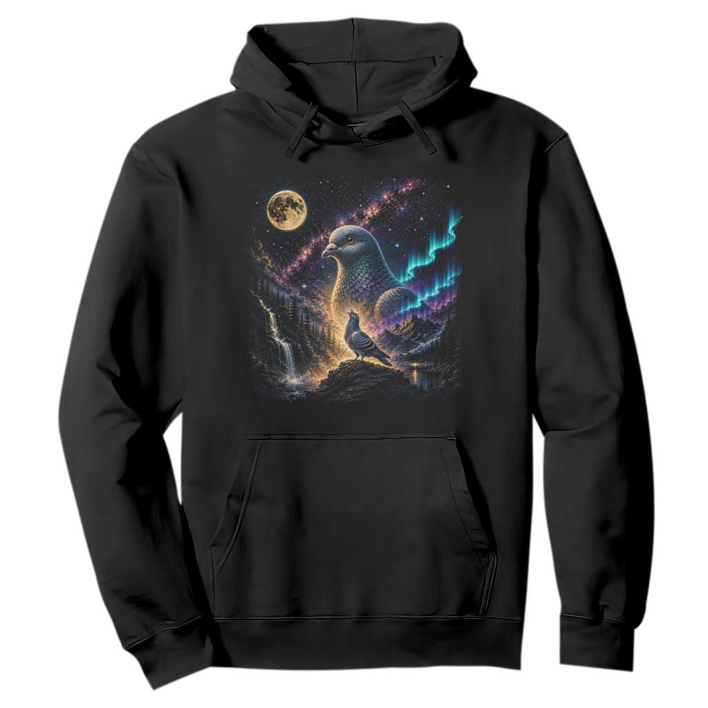 Pigeon Howling to the Moon 90s Retro Hoodie Vintage Bird Graphic Retro 90s Animal