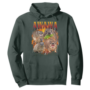 Funny Awawa Hyrax Screaming Meme 90s Bootleg Vintage Graphic Hoodie