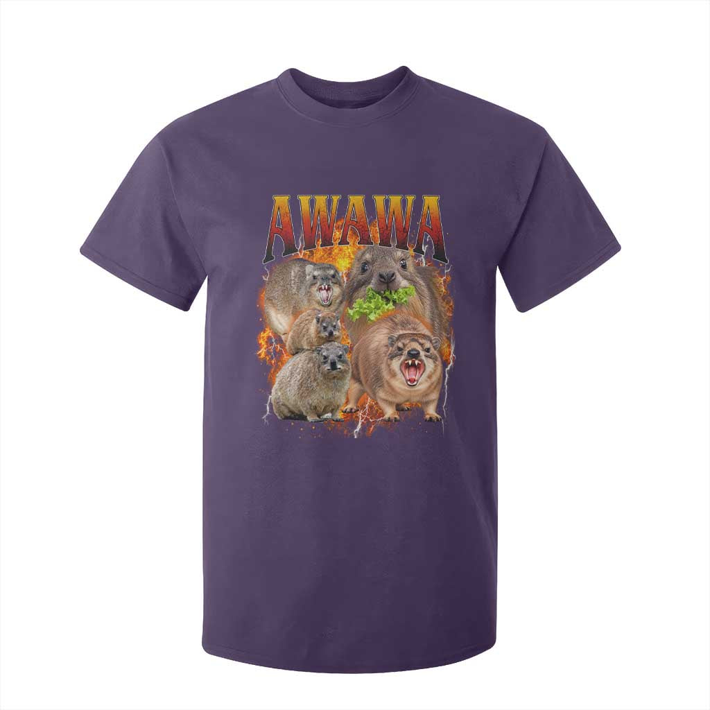 Funny Awawa Hyrax Screaming Meme 90s Bootleg Vintage Graphic T Shirt For Kid