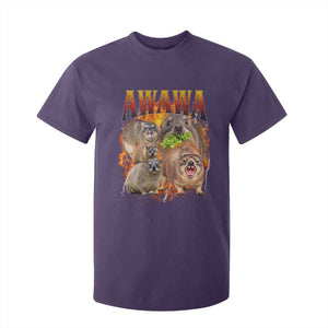 Funny Awawa Hyrax Screaming Meme 90s Bootleg Vintage Graphic T Shirt For Kid