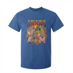 Funny Awawa Hyrax Screaming Meme 90s Bootleg Vintage Graphic T Shirt For Kid