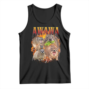 Funny Awawa Hyrax Screaming Meme 90s Bootleg Vintage Graphic Tank Top