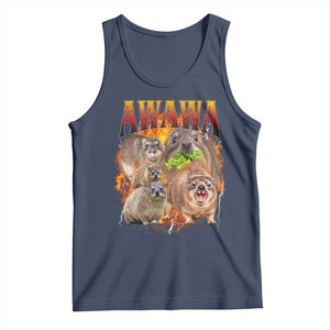Funny Awawa Hyrax Screaming Meme 90s Bootleg Vintage Graphic Tank Top
