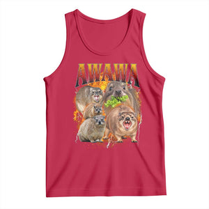 Funny Awawa Hyrax Screaming Meme 90s Bootleg Vintage Graphic Tank Top