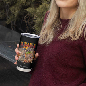 Funny Awawa Hyrax Screaming Meme 90s Bootleg Vintage Graphic Tumbler Cup