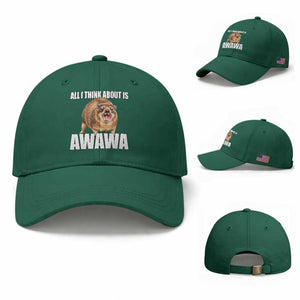 Funny Hyrax Meme Baseball Cap All I Think About Is Awawa