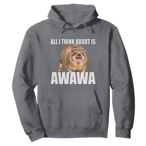 Funny Hyrax Meme Hoodie All I Think About Is Awawa