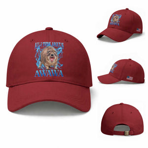 Funny Hyrax Meme Baseball Cap All I Think About Is Awawa Meme 90s Bootleg Vintage Graphic