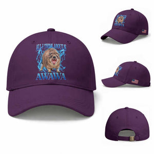 Funny Hyrax Meme Baseball Cap All I Think About Is Awawa Meme 90s Bootleg Vintage Graphic