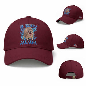 Funny Hyrax Meme Baseball Cap All I Think About Is Awawa Meme 90s Bootleg Vintage Graphic