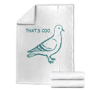 Pigeon Meme Throw Blanket Thats Coo Funny Pigeon Pun Vintage Bird 90s Graphic