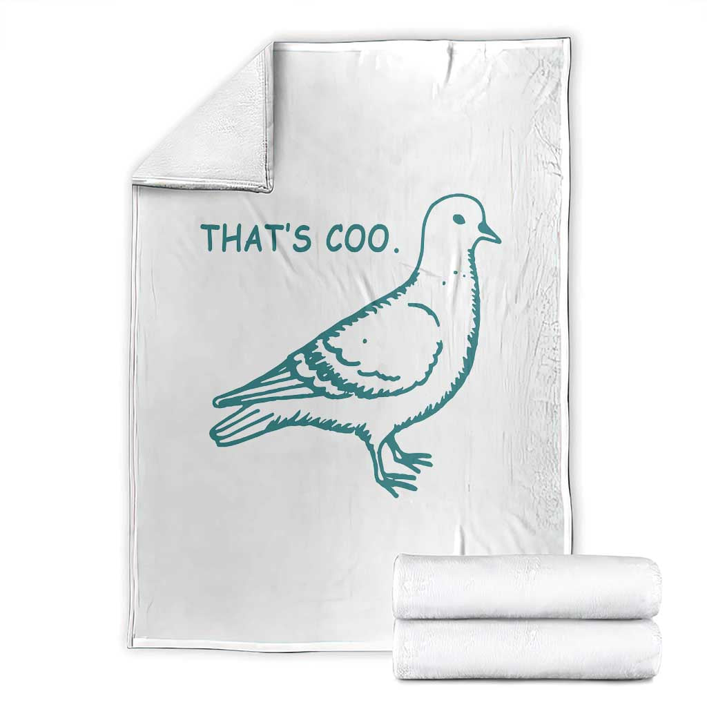 Pigeon Meme Throw Blanket Thats Coo Funny Pigeon Pun Vintage Bird 90s Graphic