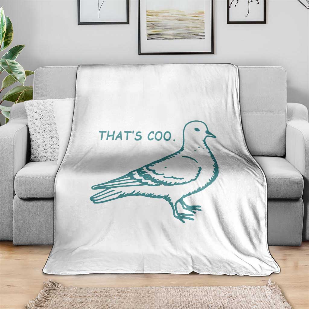 Pigeon Meme Throw Blanket Thats Coo Funny Pigeon Pun Vintage Bird 90s Graphic