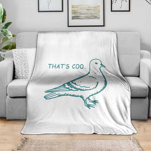 Pigeon Meme Throw Blanket Thats Coo Funny Pigeon Pun Vintage Bird 90s Graphic