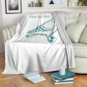 Pigeon Meme Throw Blanket Thats Coo Funny Pigeon Pun Vintage Bird 90s Graphic