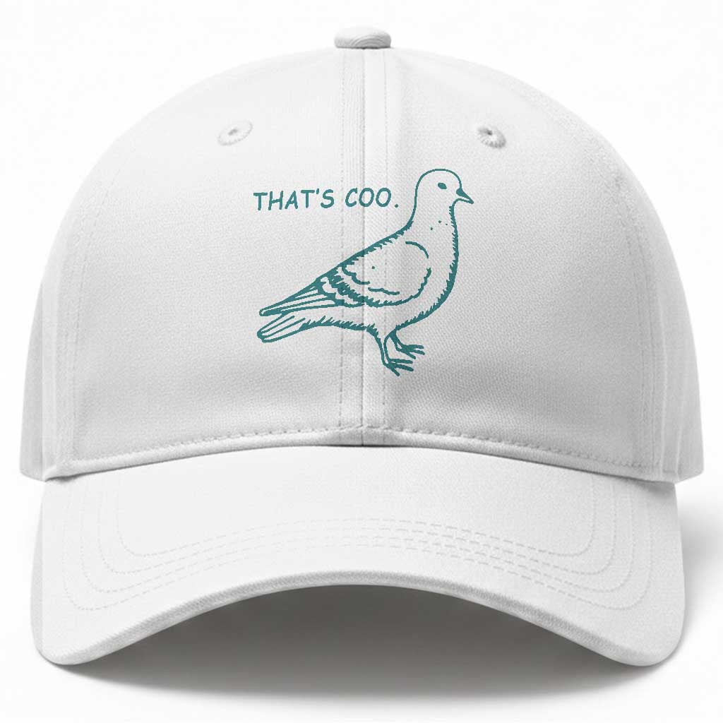 Pigeon Meme Baseball Cap Thats Coo Funny Pigeon Pun Vintage Bird 90s Graphic