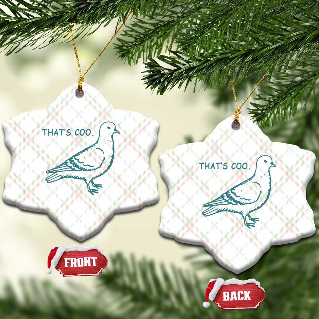 Pigeon Meme Ceramic Ornament Thats Coo Funny Pigeon Pun Vintage Bird 90s Graphic