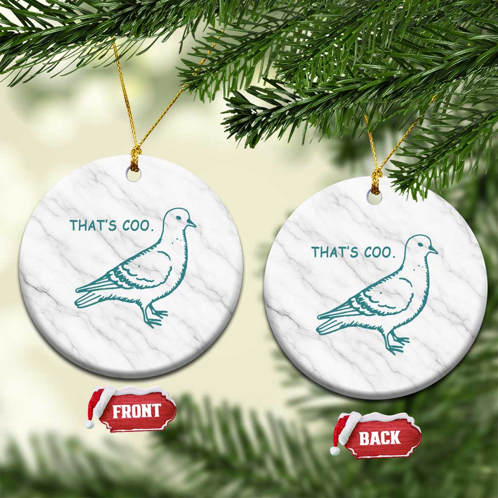 Pigeon Meme Ceramic Ornament Thats Coo Funny Pigeon Pun Vintage Bird 90s Graphic
