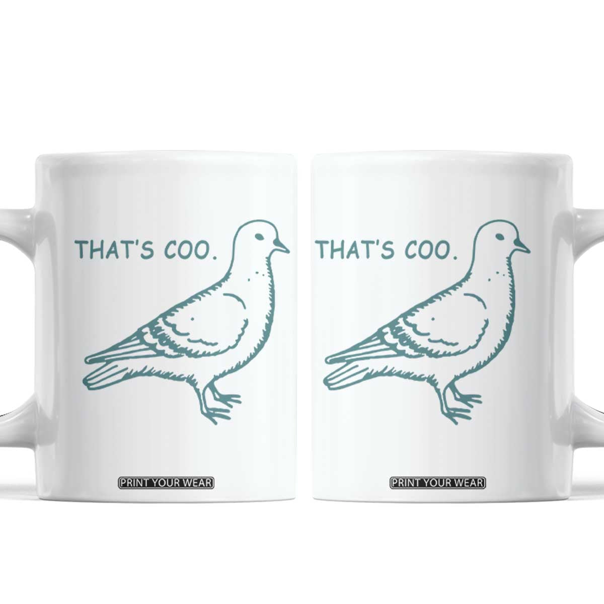 Pigeon Meme Coffee Mug Thats Coo Funny Pigeon Pun Vintage Bird 90s Graphic