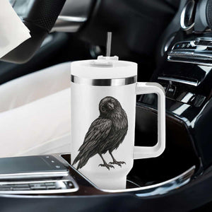Winking Raven Crow Tumbler With Handle Vintage Dark Academia Funny Bird Graphic TS10 Print Your Wear
