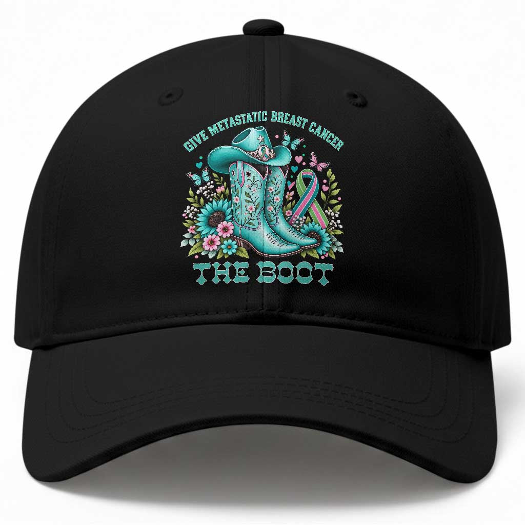 Give Metastatic Breast Cancer The Boot Western Cowgirl Baseball Cap
