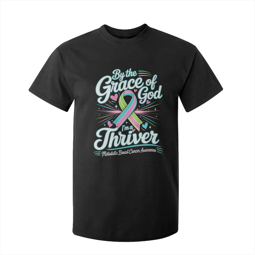 Stage IV Metastatic Breast Cancer Awareness T Shirt For Kid By The Grace Of God Im A Thriver