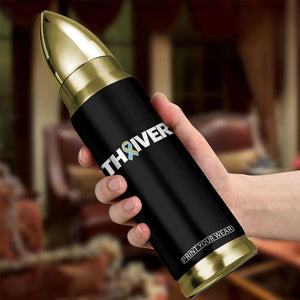 Metastatic Breast Cancer Thriver Bullet Tumbler Minimalist Ribbon Graphic