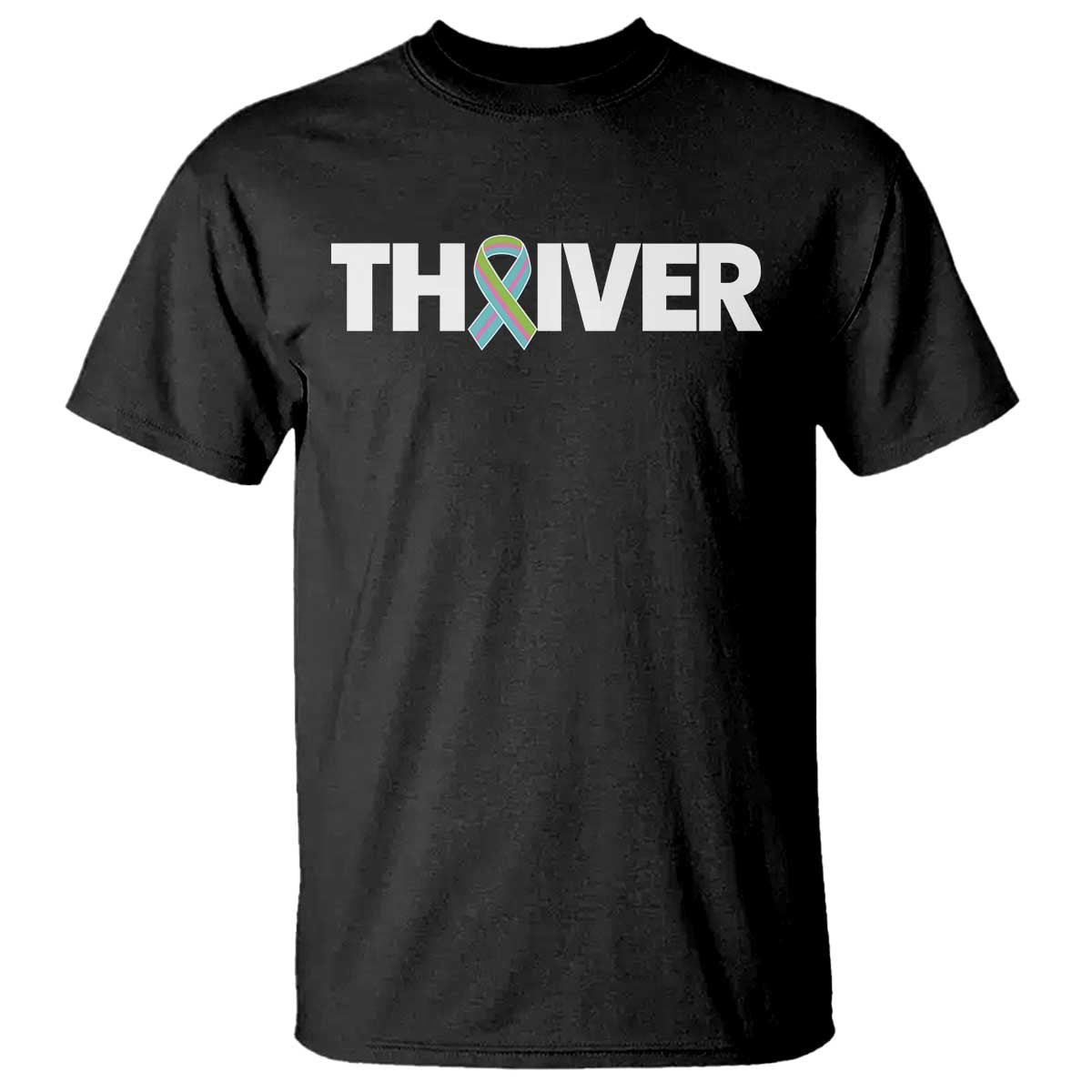 Metastatic Breast Cancer Thriver T Shirt Minimalist Ribbon Graphic