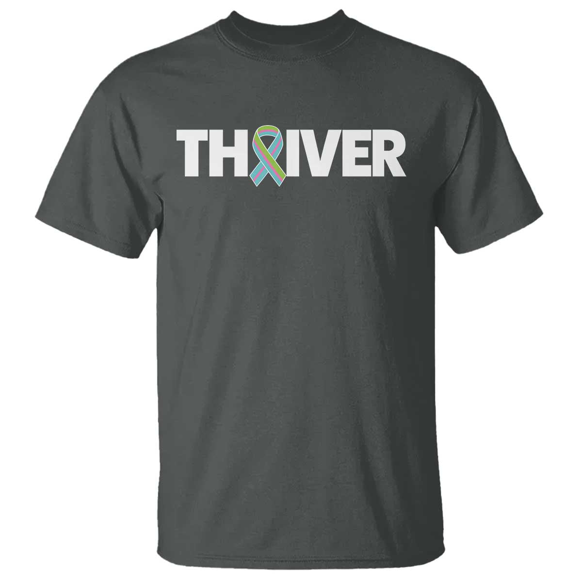 Metastatic Breast Cancer Thriver T Shirt Minimalist Ribbon Graphic