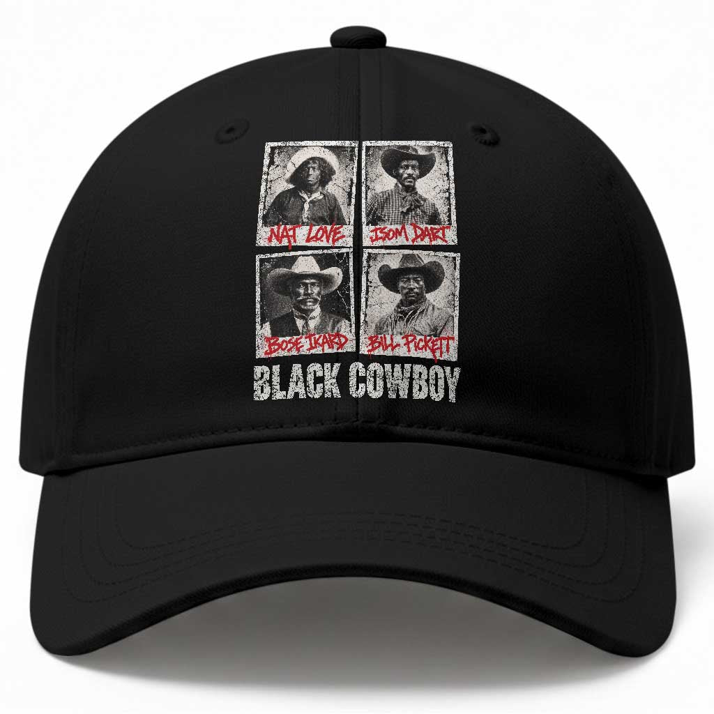 Black Cowboy Western Rodeo Melanin Black History Baseball Cap Nat Love Bill Pickett Vintage Graphic