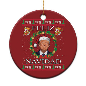 Mexico Xmas Trump Christmas Ornament Feliz Navidad Funny Trump Santa Ugly Christmas TS10 Print Your Wear