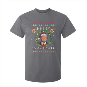 Mexico Christmas Trump T Shirt For Kid Feliz Navidad Funny Trump Santa Ugly Christmas TS10 Charcoal Print Your Wear