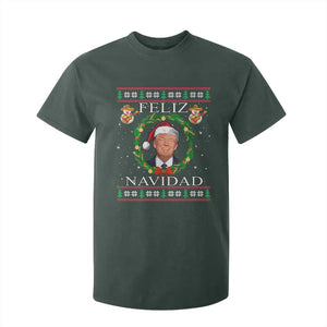 Mexico Christmas Trump T Shirt For Kid Feliz Navidad Funny Trump Santa Ugly Christmas TS10 Dark Forest Green Print Your Wear